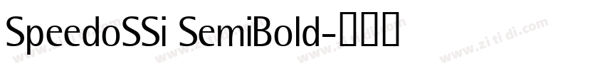 SpeedoSSi SemiBold字体转换